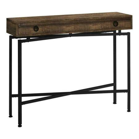DAPHNES DINNETTE 42 in. Brown Reclaimed Wood & Black Console Accent Table DA3071183